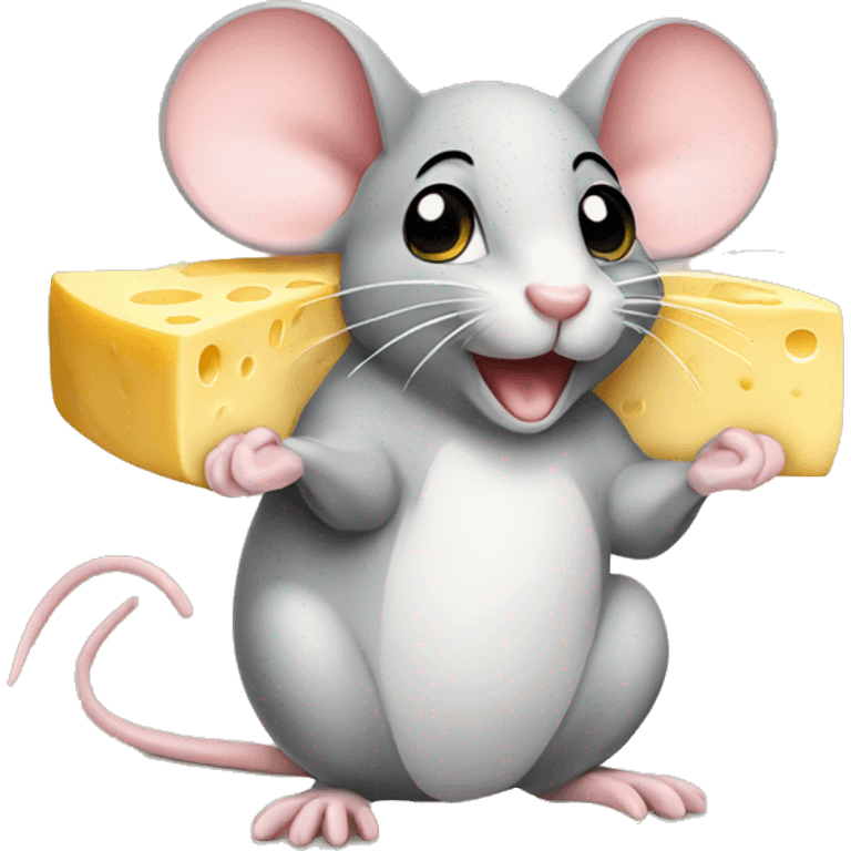 Mouse with cheese emoji