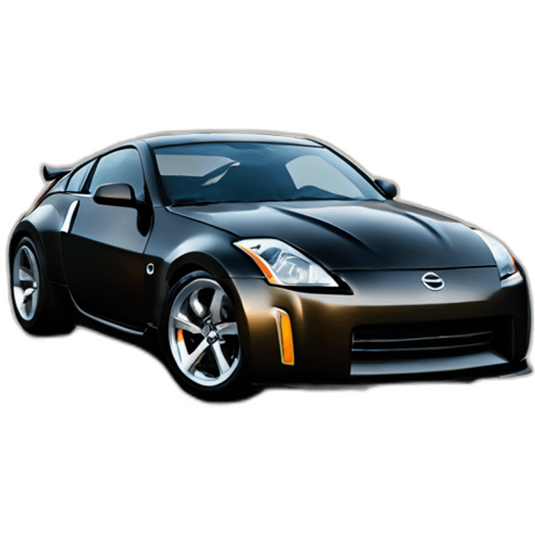 Nissan 350Z with smoke behind it emoji