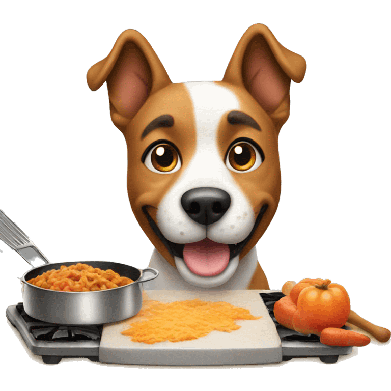 Dog cooking emoji