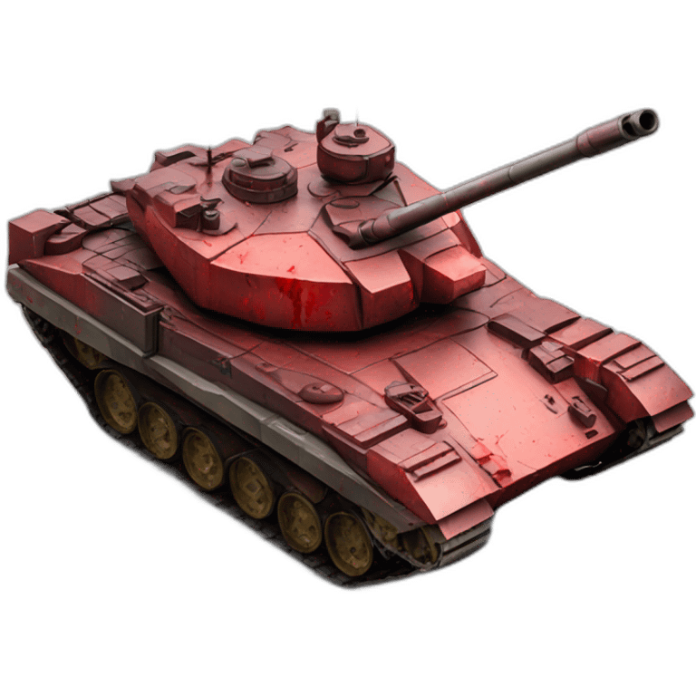 t90 tank made from fresh meat with blood emoji