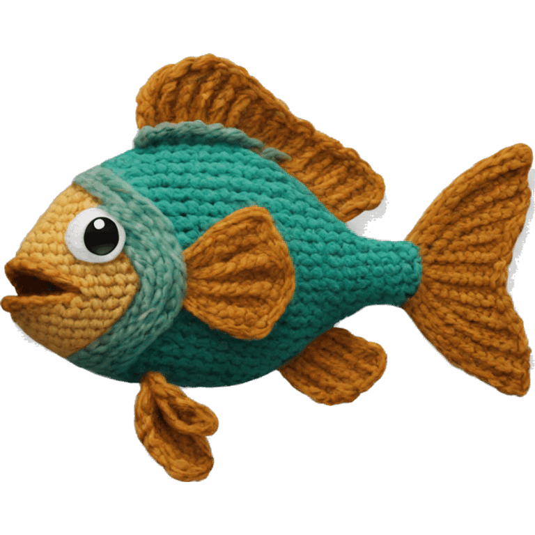 A fish is crochet  emoji