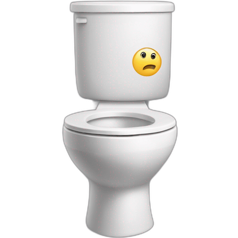 male head and neck sticking out of a toliet emoji