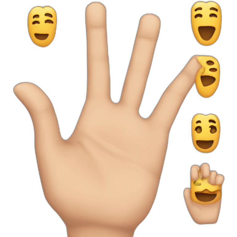 mano con los dedos pulgar y indice en forma de C emoji