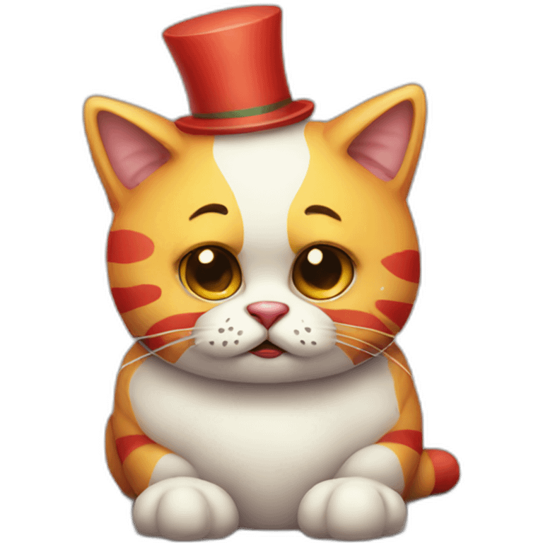 sad clown cat emoji