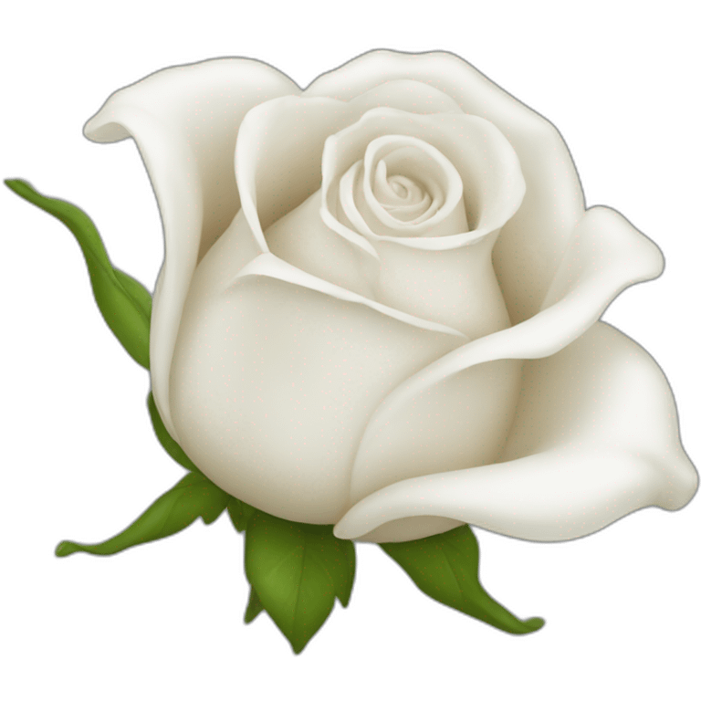 White half closed rosebud emoji