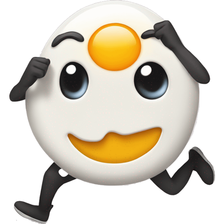 Running fried egg emoji