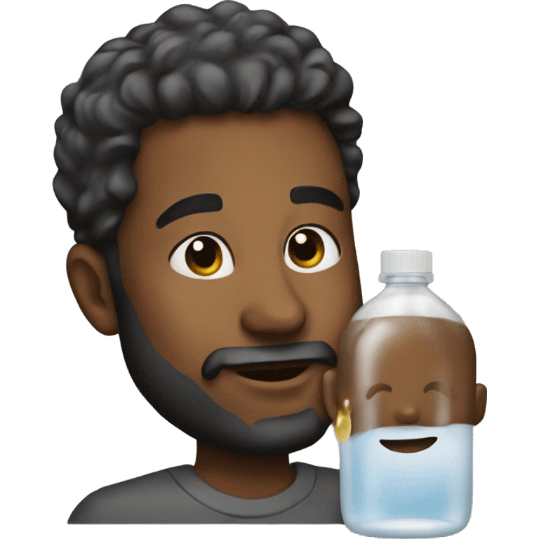 a man with baby oil  emoji