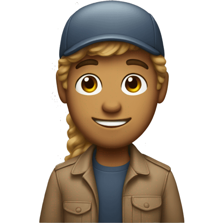 delivery man with long wavy hair on scooter emoji