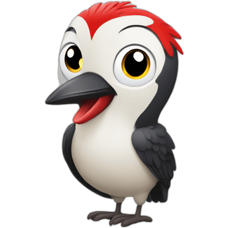 cartoon woodpecker smiling emoji