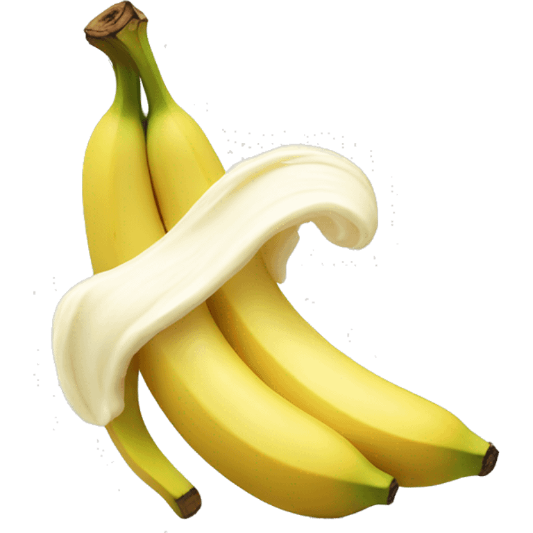 Banana with white cream emoji