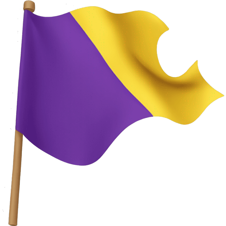 yellow flag with purple circle on it emoji