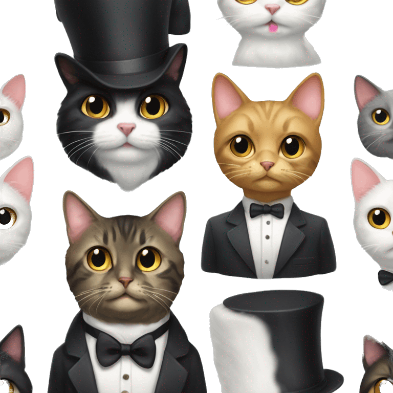 Yorkshire dod and tuxedo cat emoji