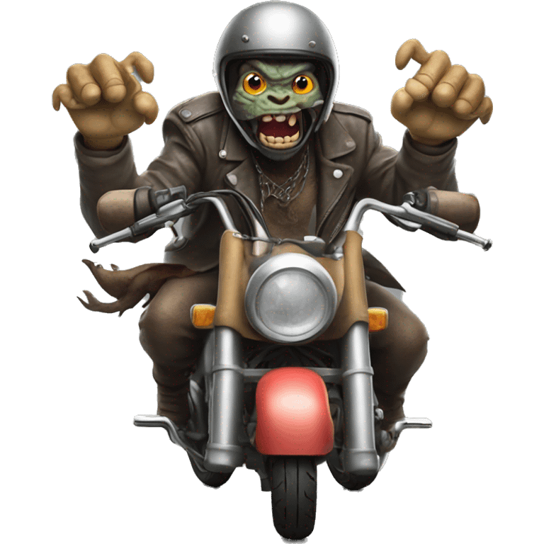 ugly creature on a motorcycle emoji