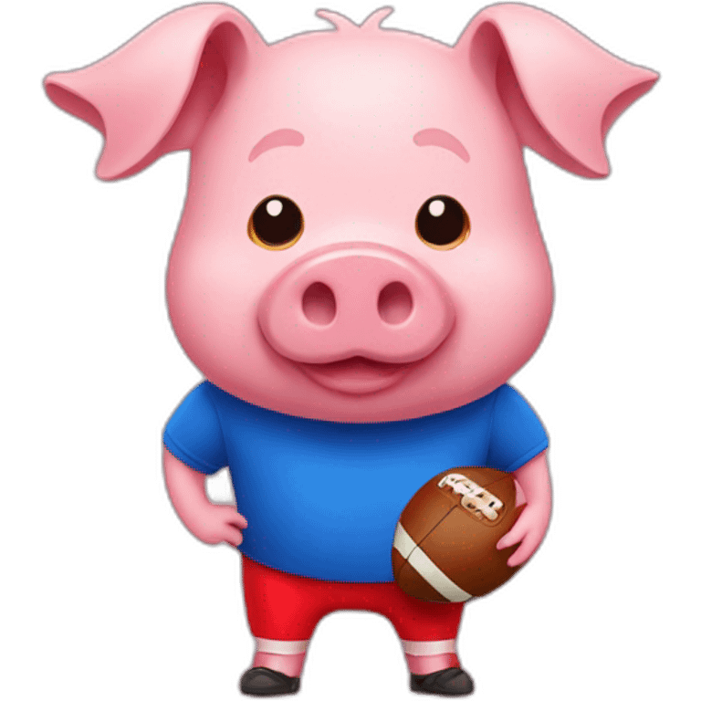 pig with red football tshirt emoji