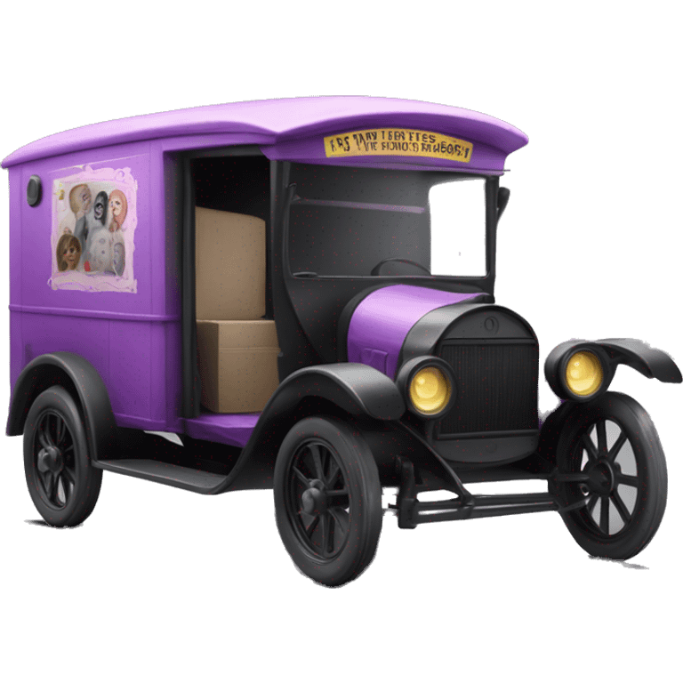 Haunted 1914 ford Barbie cargo van emoji