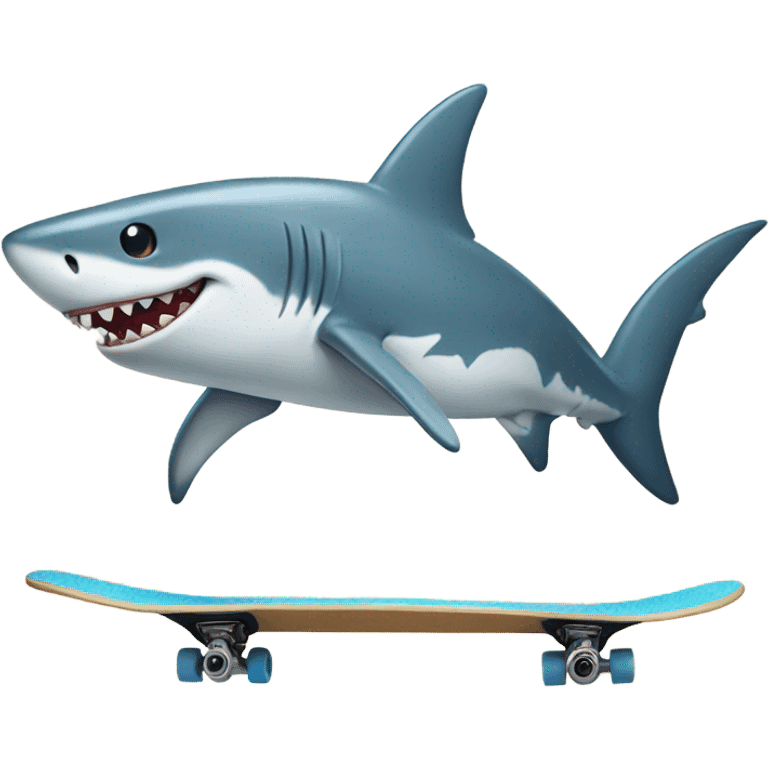 shark on skateboard  emoji