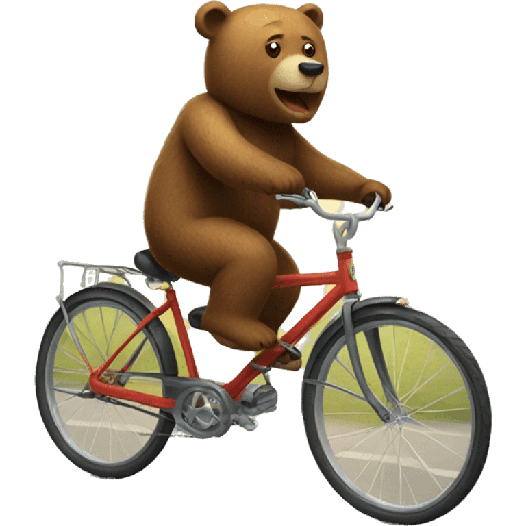 Bear riding a bike emoji