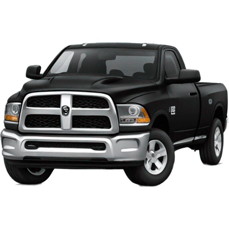 Black dodge ram truck emoji