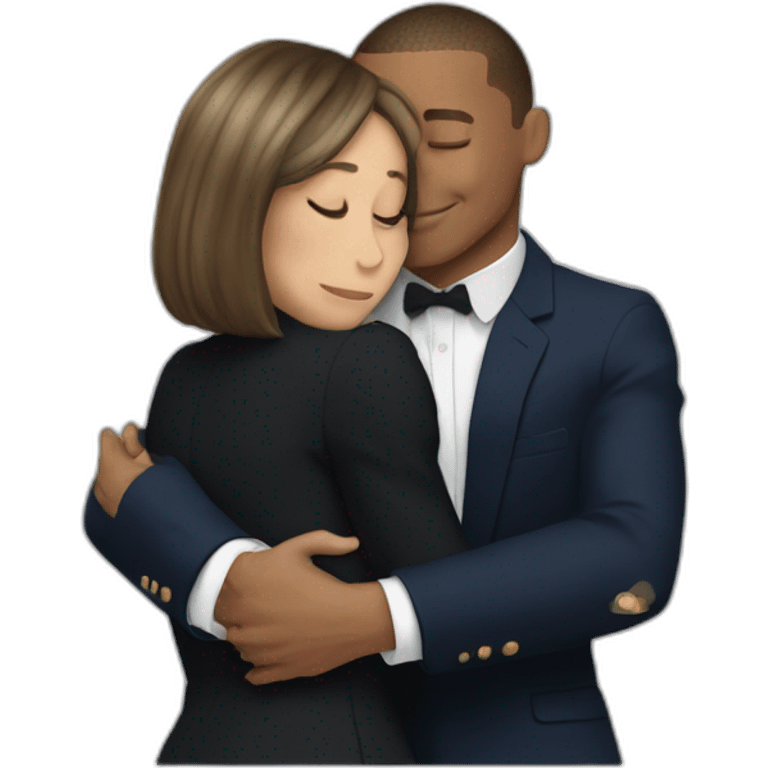 Emmanuelle Macron hug Mbappe emoji