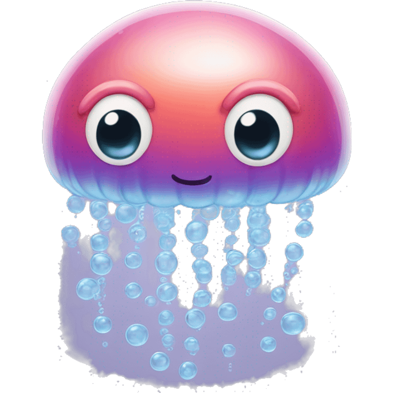 Jellyfish made out of bubbles emoji