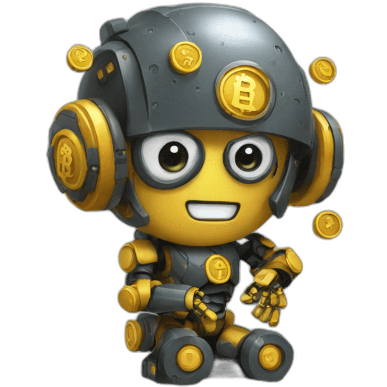 bot managing cryptocoins emoji