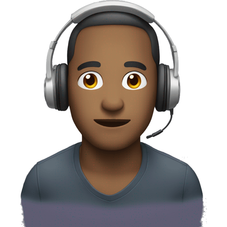 A man in headphones emoji