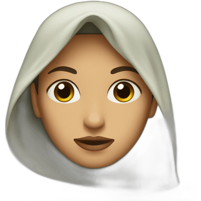 veiled woman who hesitates emoji