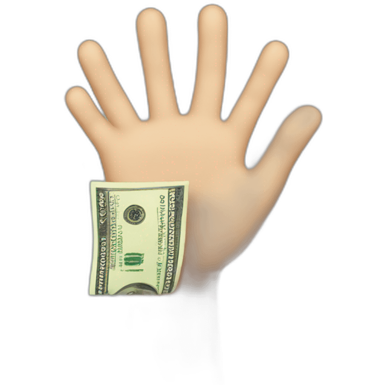 hand bring money emoji