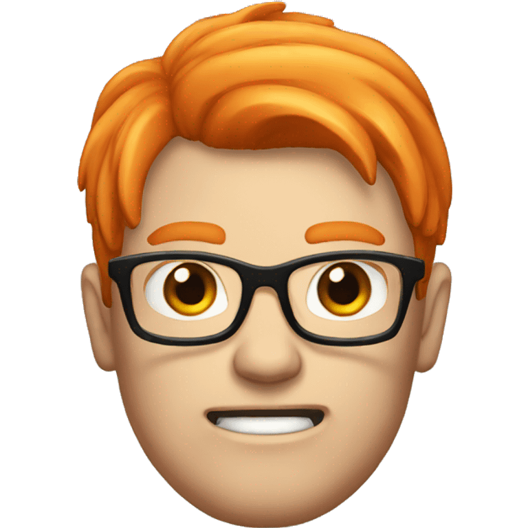 Angry nerd with orange hair emoji