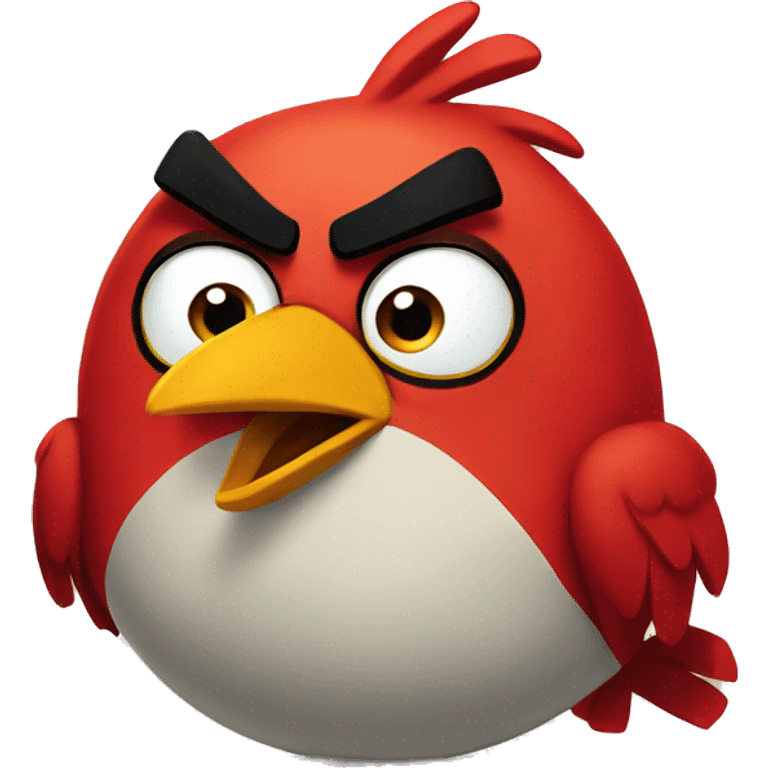 Red color angry bird  emoji