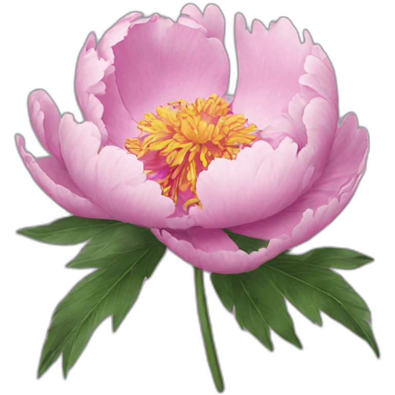 Peony flower emoji