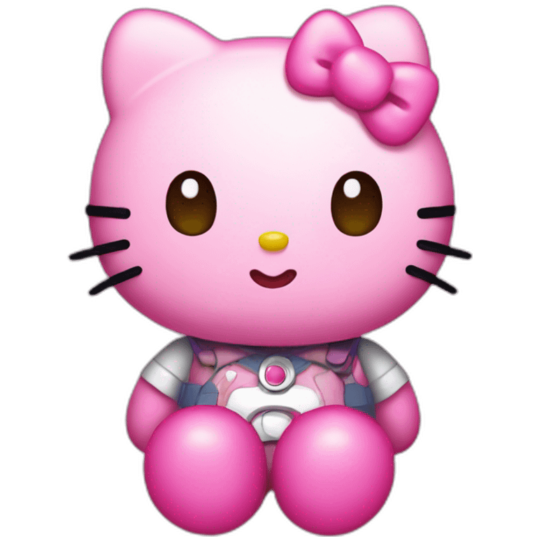 hello kitty with kirby emoji