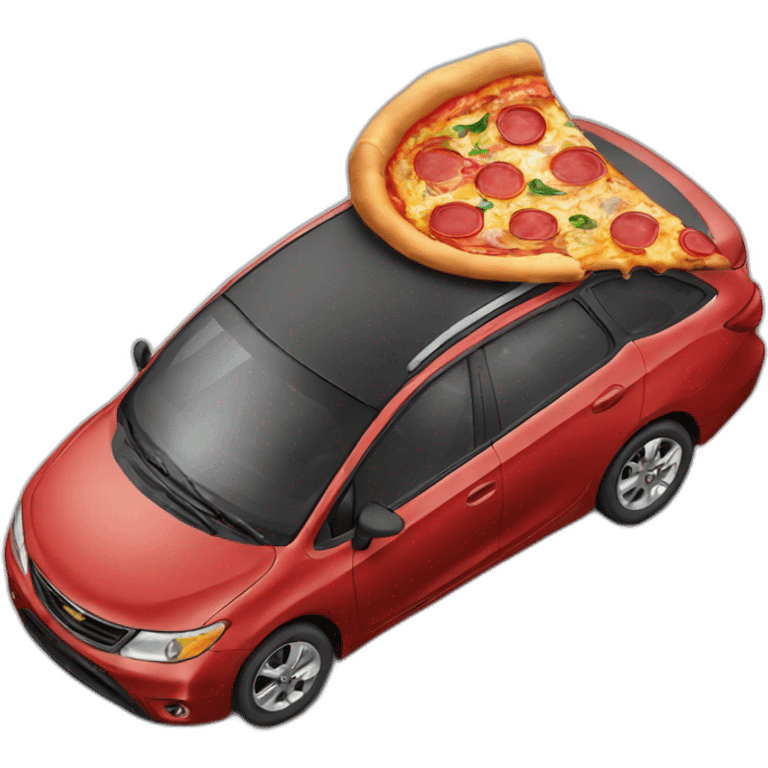 Pizza on the car emoji