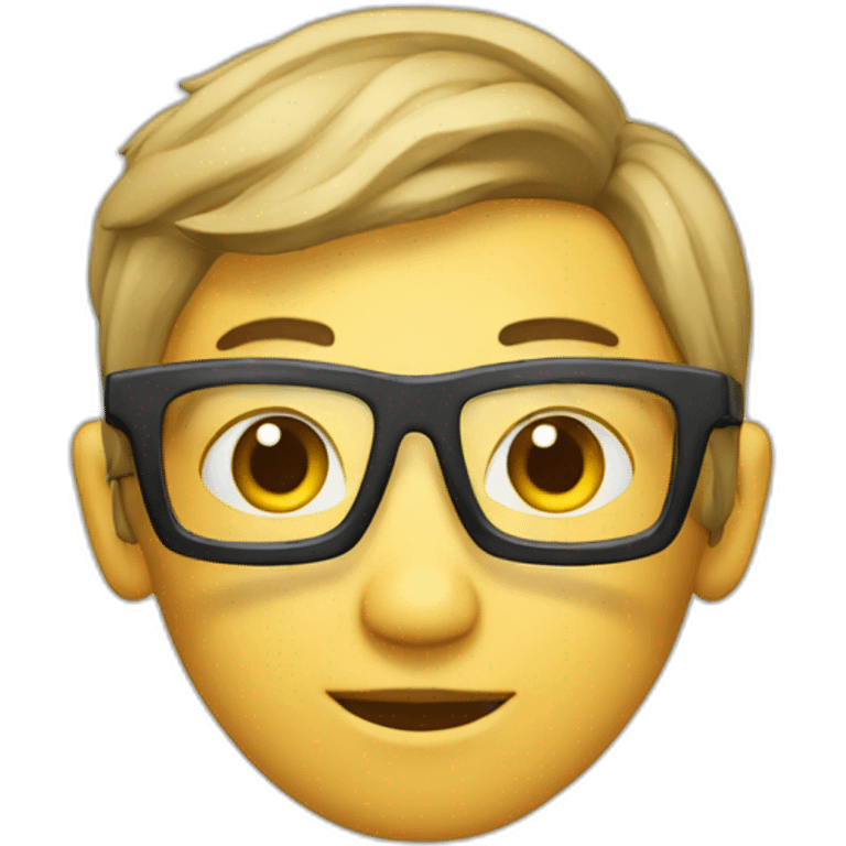 a nerd coding emoji