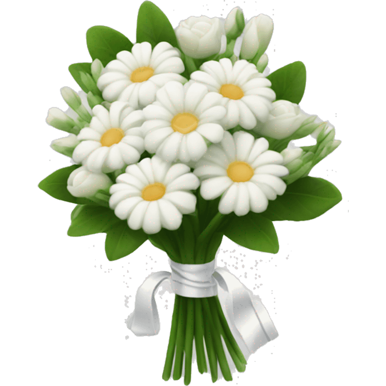 bouquet of all white flowers emoji