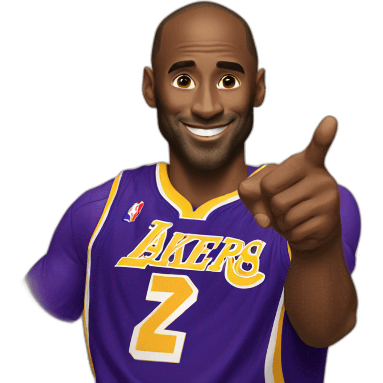 Kobe Bryant points index finger up emoji