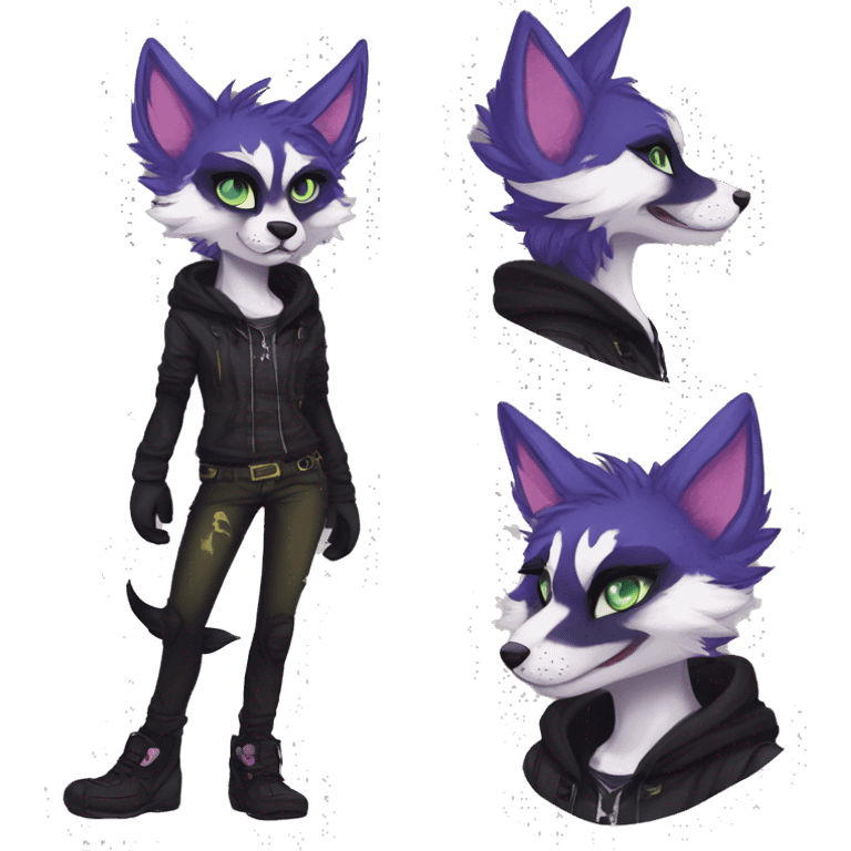 Edgy sharp modern anthro furry by Falvie, LiLaiRa, AngieWolf emoji