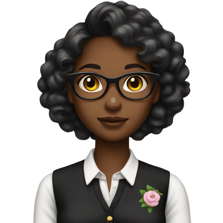 Black preppy girl  emoji