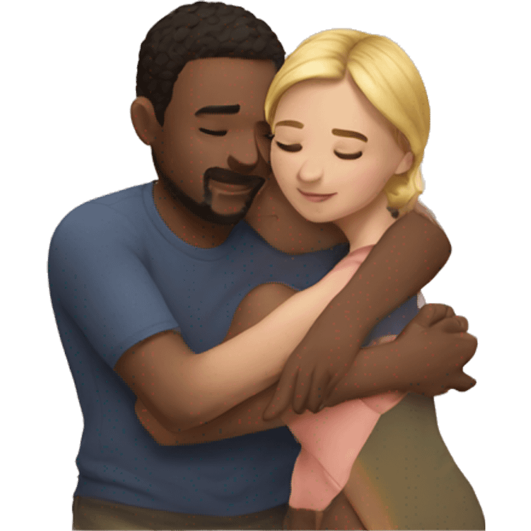 Couple cuddling  emoji