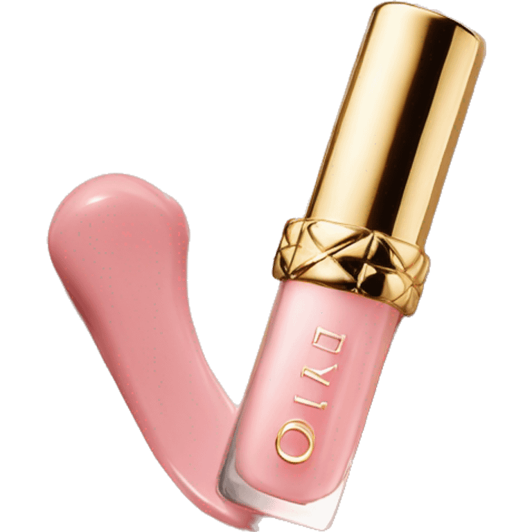 Light Pink Dior Lip Oil with Golden Package emoji