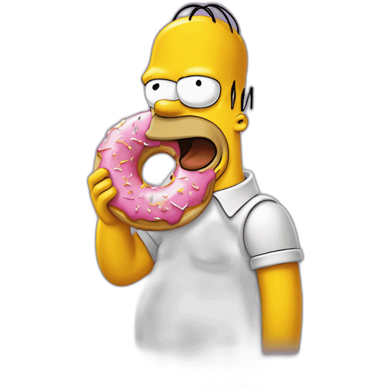 Homer simpson qui mange un donut emoji