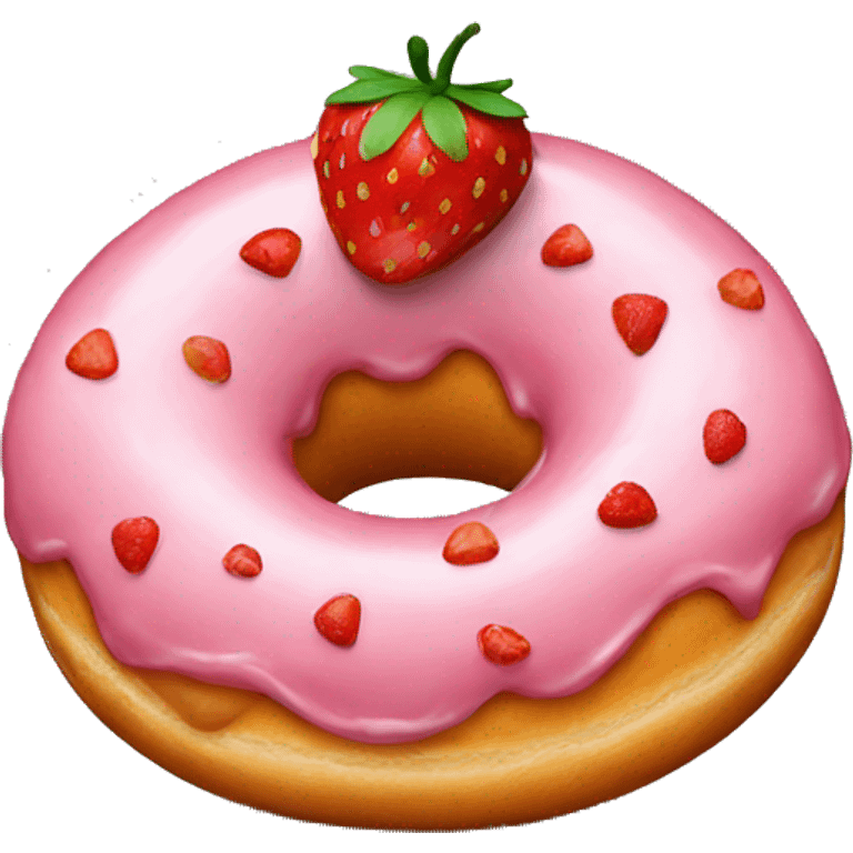 Strawberry donut emoji