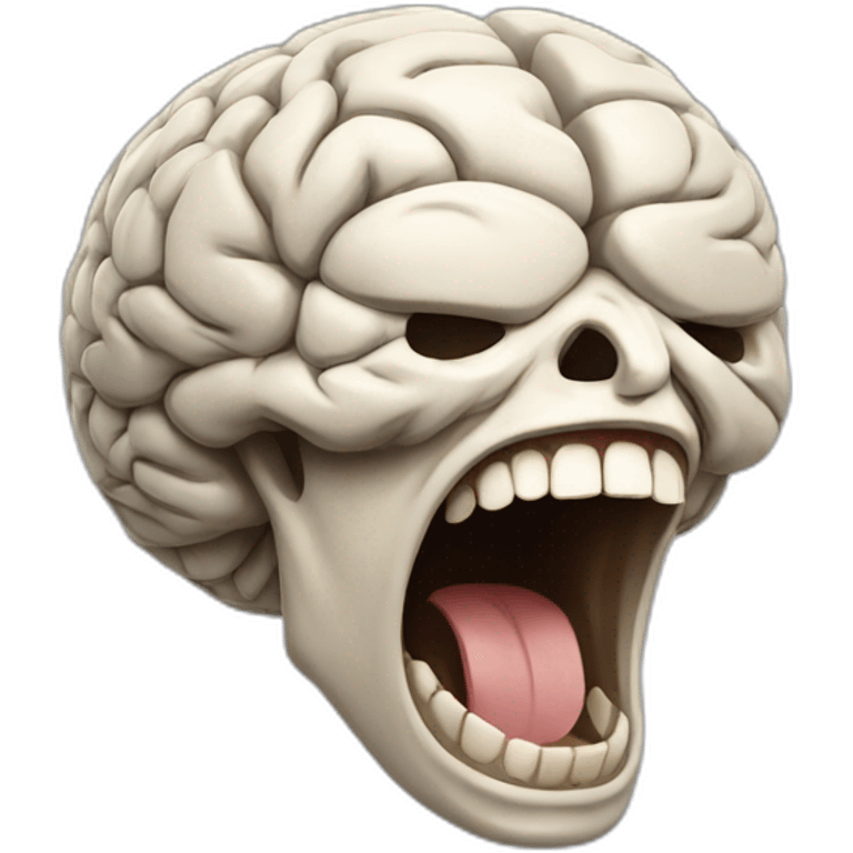 screaming brain emoji