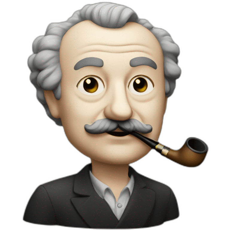 George brassens with a pipe emoji