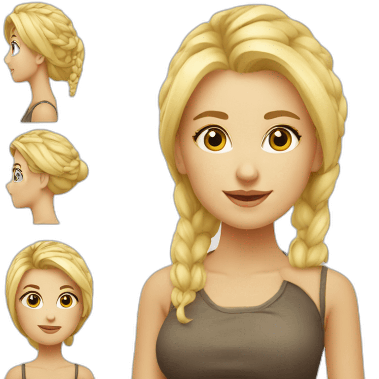 Blondynka w okularach i mini emoji