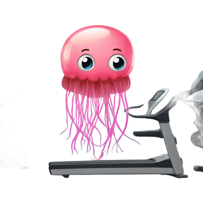 Jellyfish at the gym emoji