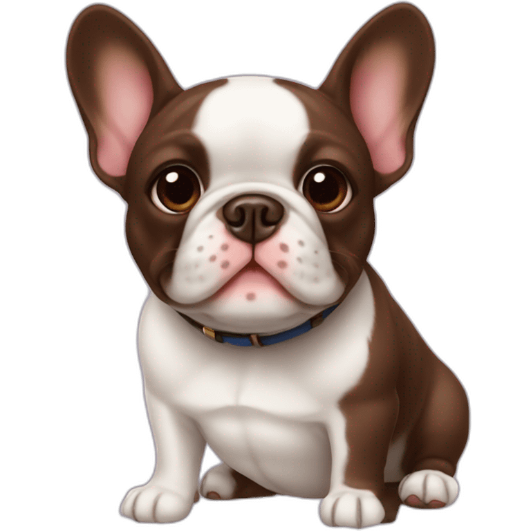 French bulldog chocolate  emoji