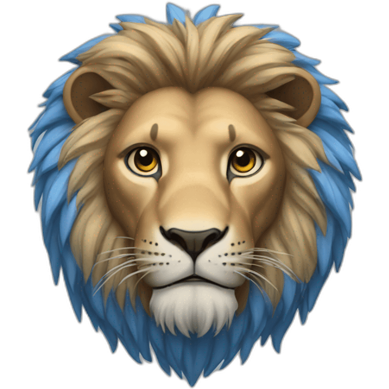 lion blue head emoji