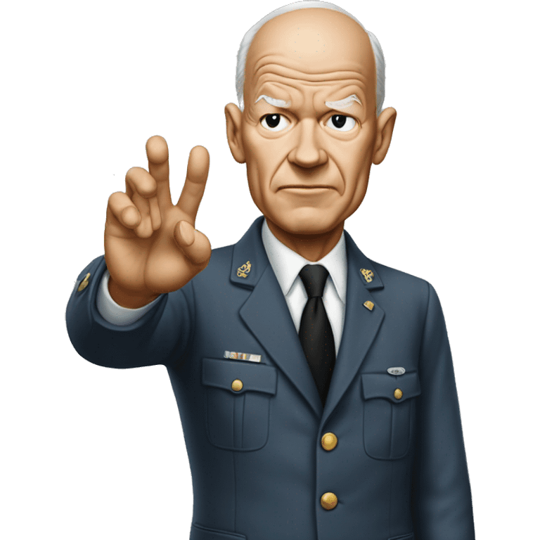 eisenhower photorealistic Gesturing no emoji