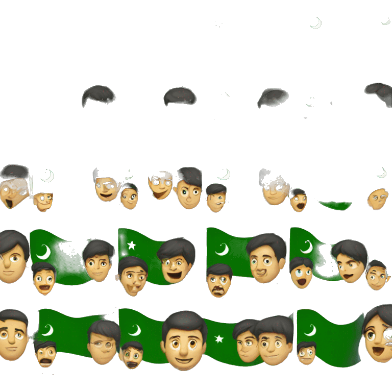 Many Pakistani flag emoji emoji